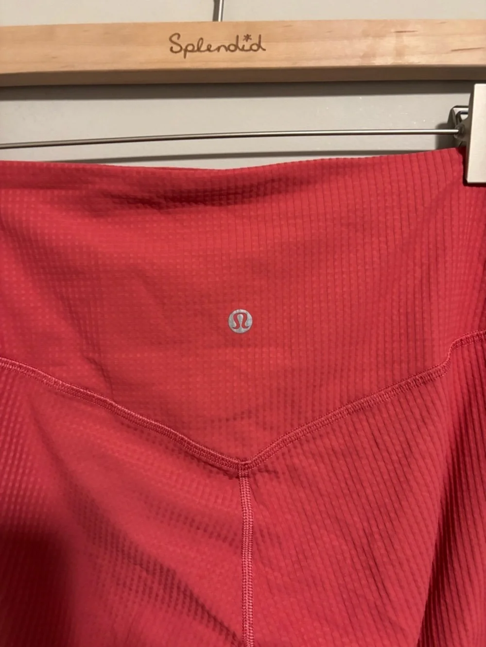 Lululemon V-Waist Yoga Tight 25” Grid Texture Vintage Rose Size 8